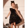 imageGRACE KARIN Girls One Shoulder Sequin Dress High Low Party Dress for 514YGold