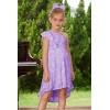 imageGRACE KARIN Girls One Shoulder Sequin Dress High Low Party Dress for 514YLight Purple