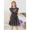 imageGRACE KARIN Girls Party Dress Sequin Formal Fancy Birthday Dress for Girls Prom Ruffle Midi Dress 514YearsBlack Multicolor