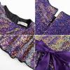 imageGRACE KARIN Girls Party Dress Sequin Formal Fancy Birthday Dress for Girls Prom Ruffle Midi Dress 514YearsFantasy Purple