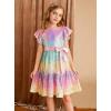 imageGRACE KARIN Girls Party Dress Sequin Formal Fancy Birthday Dress for Girls Prom Ruffle Midi Dress 514YearsMulticolor