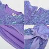 imageGRACE KARIN Girls Party Dress Sequin Formal Fancy Birthday Dress for Girls Prom Ruffle Midi Dress 514YearsPurple