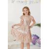 imageGRACE KARIN Girls Party Dress Sequin Formal Fancy Birthday Dress for Girls Prom Ruffle Midi Dress 514YearsRose Gold