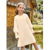 imageGRACE KARIN Girls Sweater Dress Fall Winter Lantern Sleeve Knit Casual Dress Formal Party Dresses for Girls Size 410Apricot