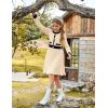 imageGRACE KARIN Girls Sweater Fall Dress Long Sleeve Knit A Line Contrast Casual Winter Dresses 614YApricot