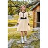 imageGRACE KARIN Girls Sweater Fall Dress Long Sleeve Knit A Line Contrast Casual Winter Dresses 614YApricot