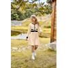 imageGRACE KARIN Girls Sweater Fall Dress Long Sleeve Knit A Line Contrast Casual Winter Dresses 614YApricot