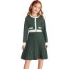 imageGRACE KARIN Girls Sweater Fall Dress Long Sleeve Knit A Line Contrast Casual Winter Dresses 614YArmy Green