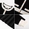 imageGRACE KARIN Girls Sweater Fall Dress Long Sleeve Knit A Line Contrast Casual Winter Dresses 614YBlack