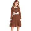 imageGRACE KARIN Girls Sweater Fall Dress Long Sleeve Knit A Line Contrast Casual Winter Dresses 614YCaramel