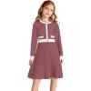 imageGRACE KARIN Girls Sweater Fall Dress Long Sleeve Knit A Line Contrast Casual Winter Dresses 614YCoffee