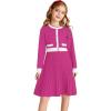 imageGRACE KARIN Girls Sweater Fall Dress Long Sleeve Knit A Line Contrast Casual Winter Dresses 614YHot Pink