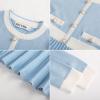 imageGRACE KARIN Girls Sweater Fall Dress Long Sleeve Knit A Line Contrast Casual Winter Dresses 614YLight Blue