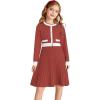 imageGRACE KARIN Girls Sweater Fall Dress Long Sleeve Knit A Line Contrast Casual Winter Dresses 614YReddish Brown