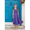 imageGRACE KARIN Girls Tie Back Party Dress Ruffle Sleeve Smoke Tiered Special Occasions Summer Maxi Dresses Size 512Deep Purple