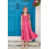 imageGRACE KARIN Girls Tie Back Party Dress Ruffle Sleeve Smoke Tiered Special Occasions Summer Maxi Dresses Size 512Hot Pink