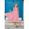 imageGRACE KARIN Girls Tie Back Party Dress Ruffle Sleeve Smoke Tiered Special Occasions Summer Maxi Dresses Size 512Pink
