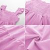 imageGRACE KARIN Girls Tie Back Party Dress Ruffle Sleeve Smoke Tiered Special Occasions Summer Maxi Dresses Size 512Purple Pink