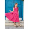 imageGRACE KARIN Girls Tie Back Party Dress Ruffle Sleeve Smoke Tiered Special Occasions Summer Maxi Dresses Size 512Rose Pink