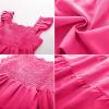 imageGRACE KARIN Girls Tie Back Party Dress Ruffle Sleeve Smoke Tiered Special Occasions Summer Maxi Dresses Size 512Rose Pink