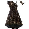 imageGRACE KARIN Girls One Shoulder Sequin Dress High Low Party Dress for 514YGold