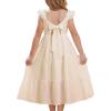 imageGRACE KARIN Girls Tie Back Party Dress Ruffle Sleeve Smoke Tiered Special Occasions Summer Maxi Dresses Size 512Cream