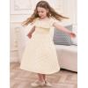 imageGRACE KARIN Girls Off Shoulder Dress Sleeveless Ruffle Spaghetti Straps Smocked ALine Chiffon Dress 514YGold