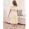 imageGRACE KARIN Girls Off Shoulder Dress Sleeveless Ruffle Spaghetti Straps Smocked ALine Chiffon Dress 514YGold