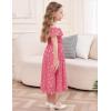 imageGRACE KARIN Girls Off Shoulder Dress Sleeveless Ruffle Spaghetti Straps Smocked ALine Chiffon Dress 514YHot Pink
