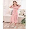 imageGRACE KARIN Girls Off Shoulder Dress Sleeveless Ruffle Spaghetti Straps Smocked ALine Chiffon Dress 514YLight Pink