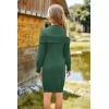 imageGRACE KARIN Girls Sweater Dress Fall Winter Long Sleeve Knit Party Formal Dress Size 614YGreen