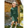 imageGRACE KARIN Girls Sweater Dress Fall Winter Long Sleeve Knit Party Formal Dress Size 614YGreen