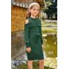 imageGRACE KARIN Girls Sweater Dress Fall Winter Long Sleeve Knit Party Formal Dress Size 614YGreen