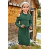 imageGRACE KARIN Girls Sweater Dress Fall Winter Long Sleeve Knit Party Formal Dress Size 614YGreen