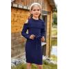 imageGRACE KARIN Girls Sweater Dress Fall Winter Long Sleeve Knit Party Formal Dress Size 614YNavy Blue