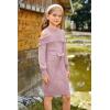 imageGRACE KARIN Girls Sweater Dress Fall Winter Long Sleeve Knit Party Formal Dress Size 614YPink