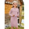 imageGRACE KARIN Girls Sweater Dress Fall Winter Long Sleeve Knit Party Formal Dress Size 614YPink