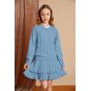 imageGRACE KARIN Girls Sweater Skirt Set Fall Winter Dress Kids Fashion Outfits Size 512Light Blue