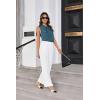 imageGRACE KARIN Womens Stand Collar Tie Neck Tank Tops Sleeveless Work Bow Top ShirtsGray Blue