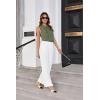 imageGRACE KARIN Womens Stand Collar Tie Neck Tank Tops Sleeveless Work Bow Top ShirtsLight Gray Green