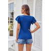 imageGRACE KARIN Womens 2025 Summer Tops Ruffle Sleeve Scoop Neck Basic T Shirts Casual Work Dressy Blouses Trendy ClothesRoyal Blue