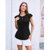 imageGRACE KARIN Womens Ruffle Cap Sleeve Tunics Summer Tie Front Dressy Casual Blouse Elegant Work Tops for Women 2025Black