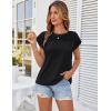 imageGRACE KARIN Womens Short Sleeve Tops Business Casual Shirts Loose Fit Tshirts Summer Clothes Fashion Trendy OutfitBlack