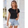 imageGRACE KARIN Womens Short Sleeve Tops Business Casual Shirts Loose Fit Tshirts Summer Clothes Fashion Trendy OutfitBlack