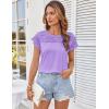 imageGRACE KARIN Womens Short Sleeve Tops Business Casual Shirts Loose Fit Tshirts Summer Clothes Fashion Trendy OutfitPurple