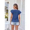 imageGRACE KARIN Womens 2025 T Shirts Casual Ruffle Short Sleeve Tops Cute Eyelet Summer Spring ShirtsBlue