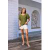imageGRACE KARIN Womens Puff Sleeve Tops Summer Spring Crewneck Work Shirts Casual Blouse Fashion Outfits Basic Clothes 2025Green