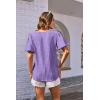 imageGRACE KARIN Womens Puff Sleeve Tops Summer Spring Crewneck Work Shirts Casual Blouse Fashion Outfits Basic Clothes 2025Purple