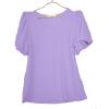 imageGRACE KARIN Womens Puff Sleeve Tops Summer Spring Crewneck Work Shirts Casual Blouse Fashion Outfits Basic Clothes 2025Purple