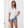 imageGRACE KARIN Womens Puff Sleeve Tops Summer Spring Crewneck Work Shirts Casual Blouse Fashion Outfits Basic Clothes 2025White